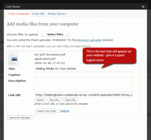 Give your PDF a good logical Title