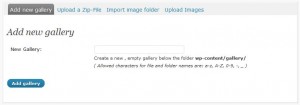NextGen - Add Gallery