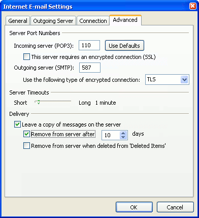 Leave a copy of your messages on the server