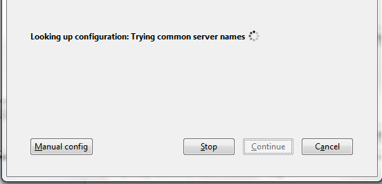 Click the Manual Config button